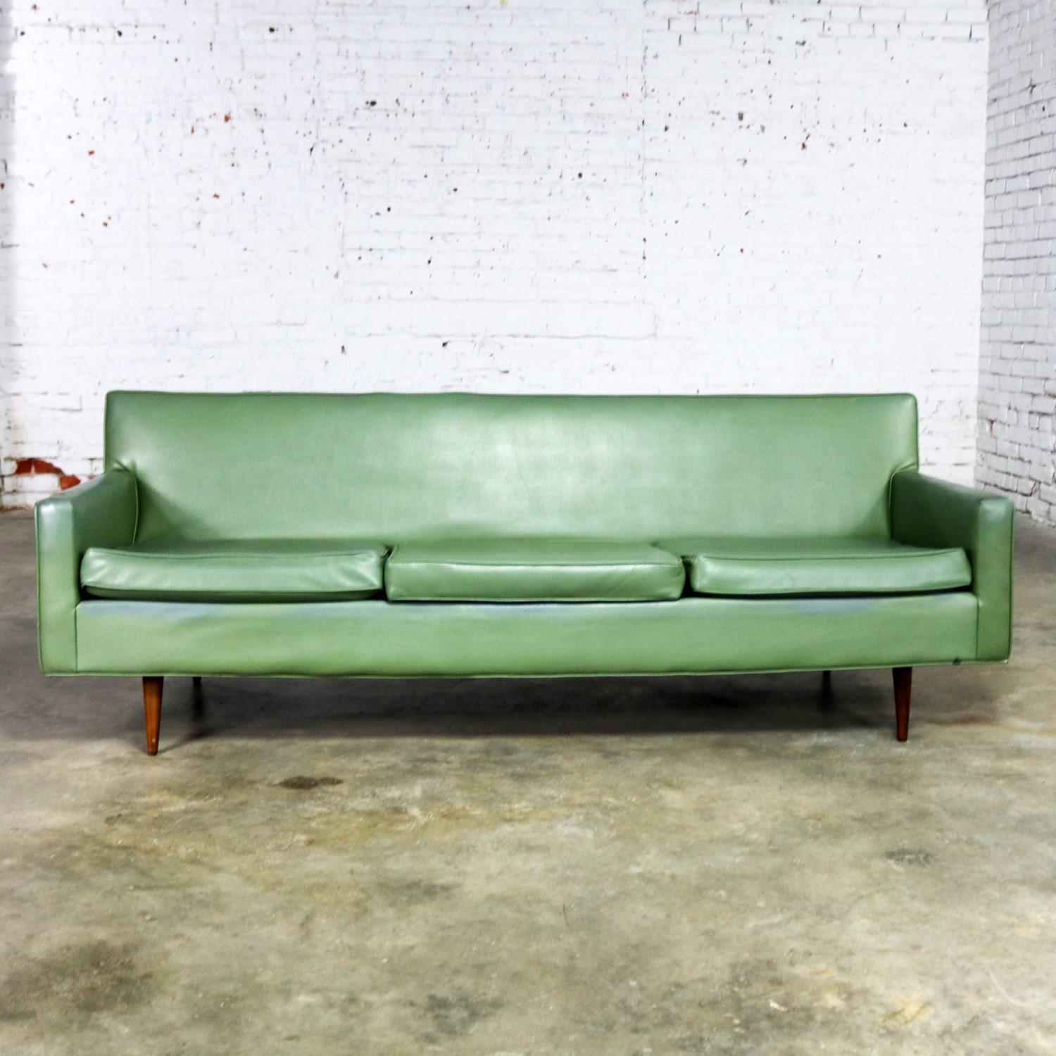 American Mid-Century Modern Vinyl Sofa by Milo Baughman for Thayer Coggin