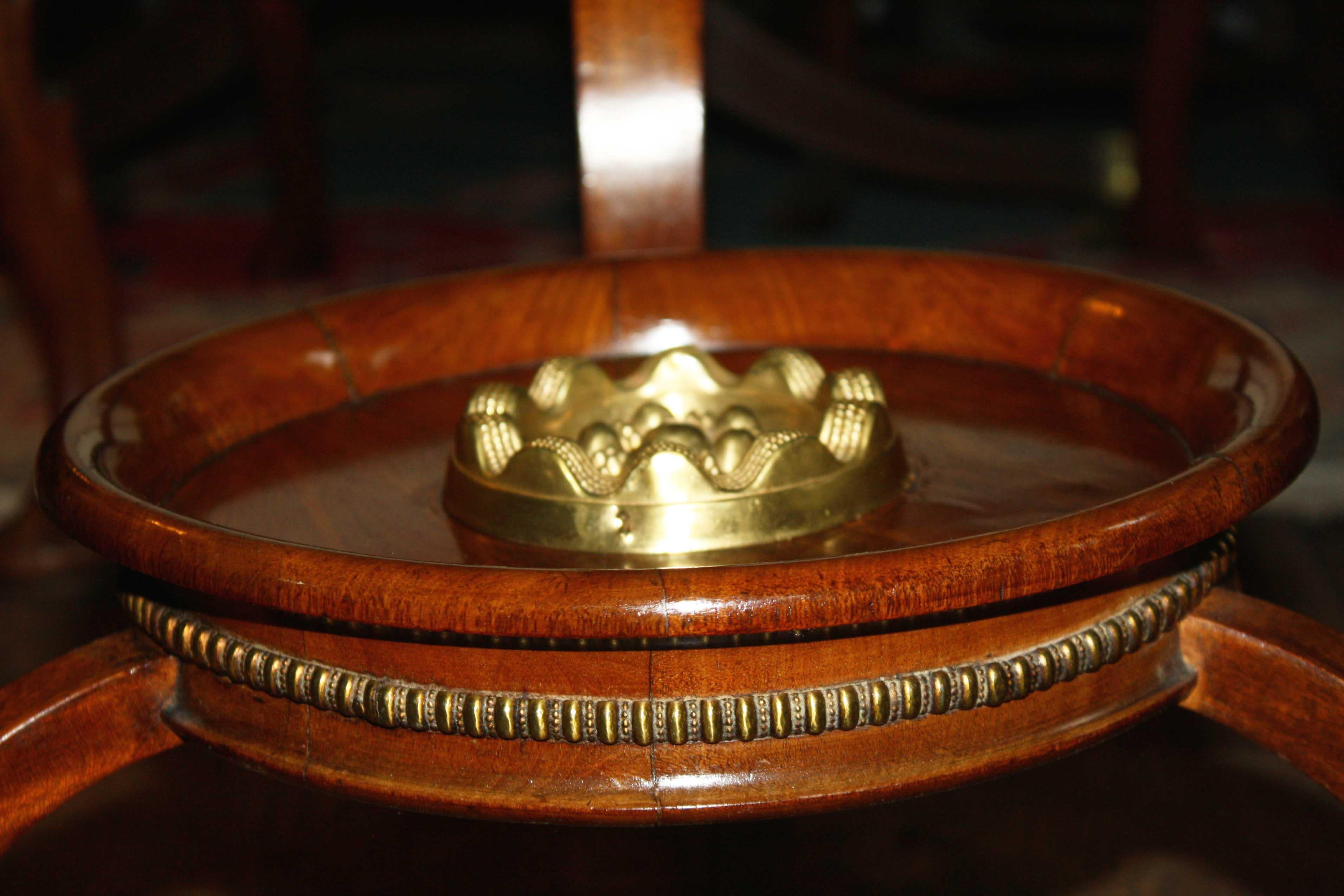 Brass German Biedermeier Center Table For Sale