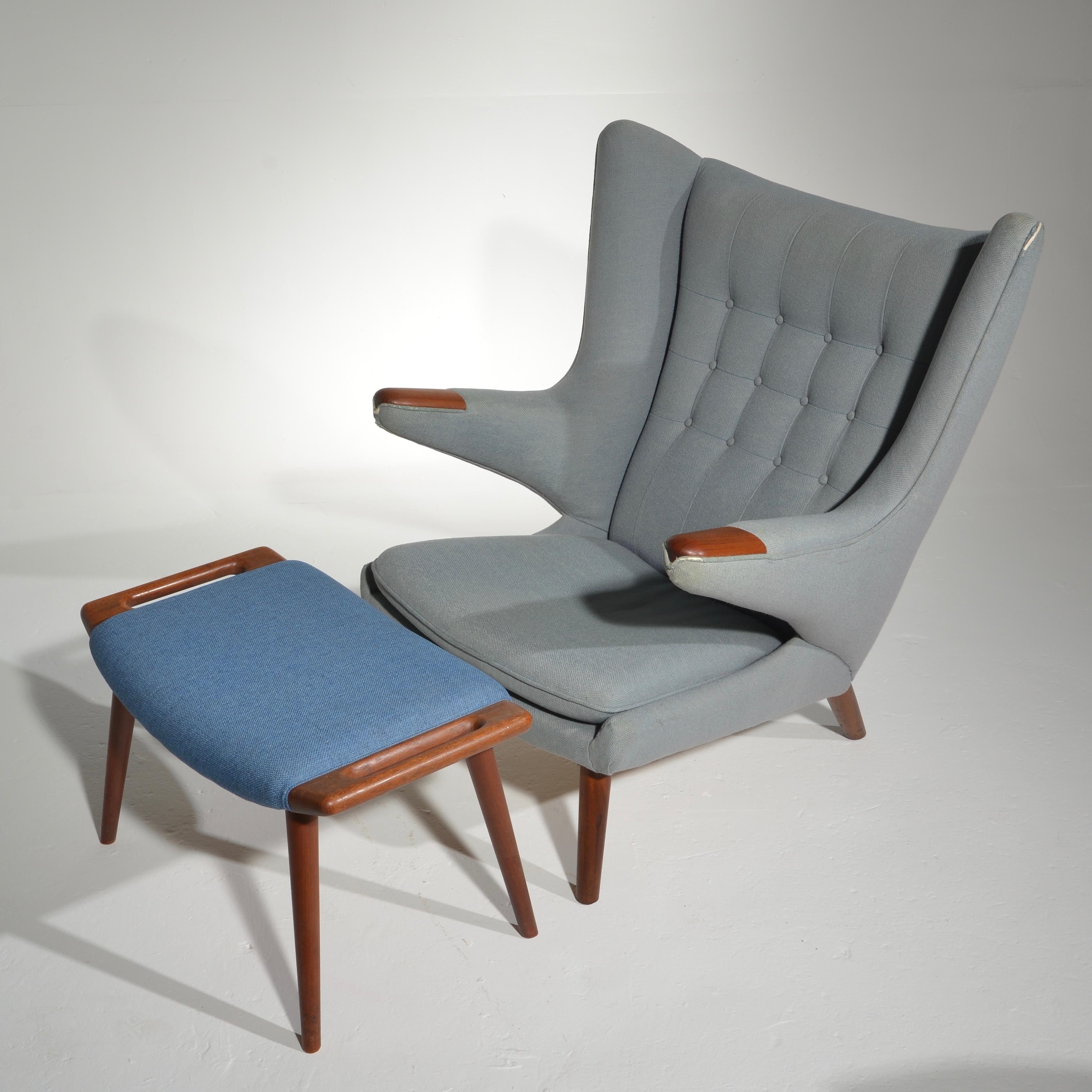 Upholstery Papa Bear Chair, Model AP 19, by Hans J. Wegner for A.P. Møbler