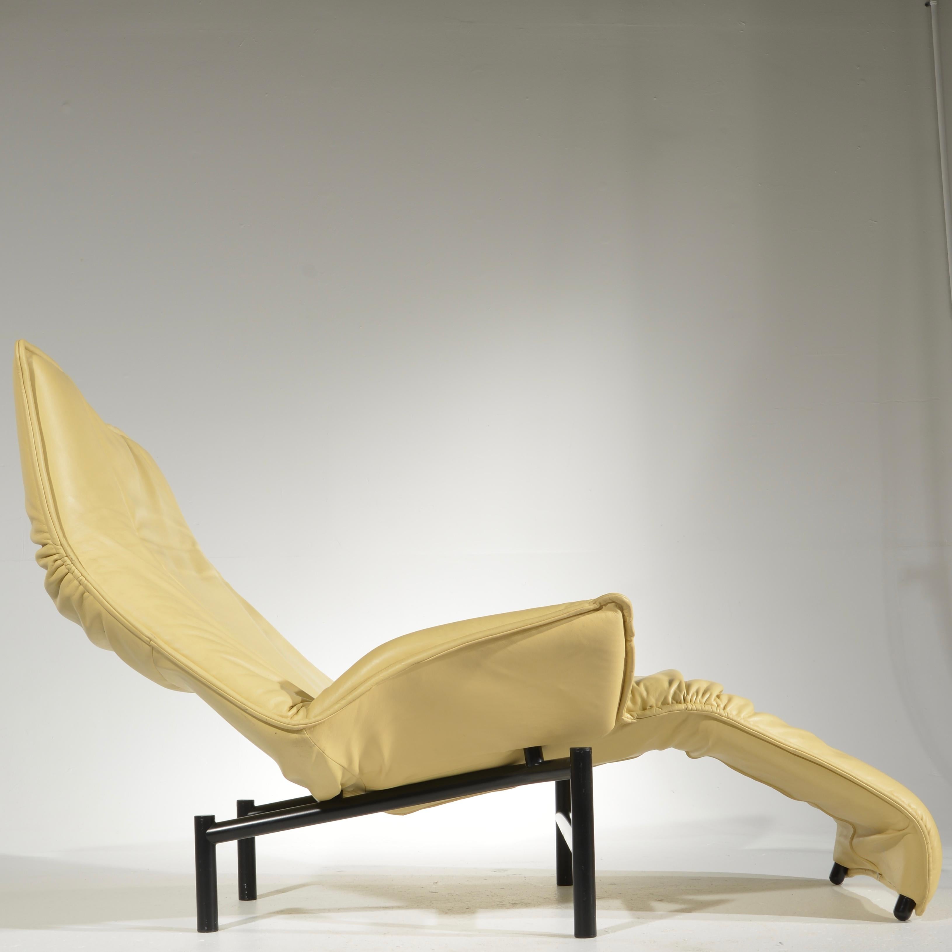 Leather Veranda Lounge Chair by Vico Magistretti for Cassina
