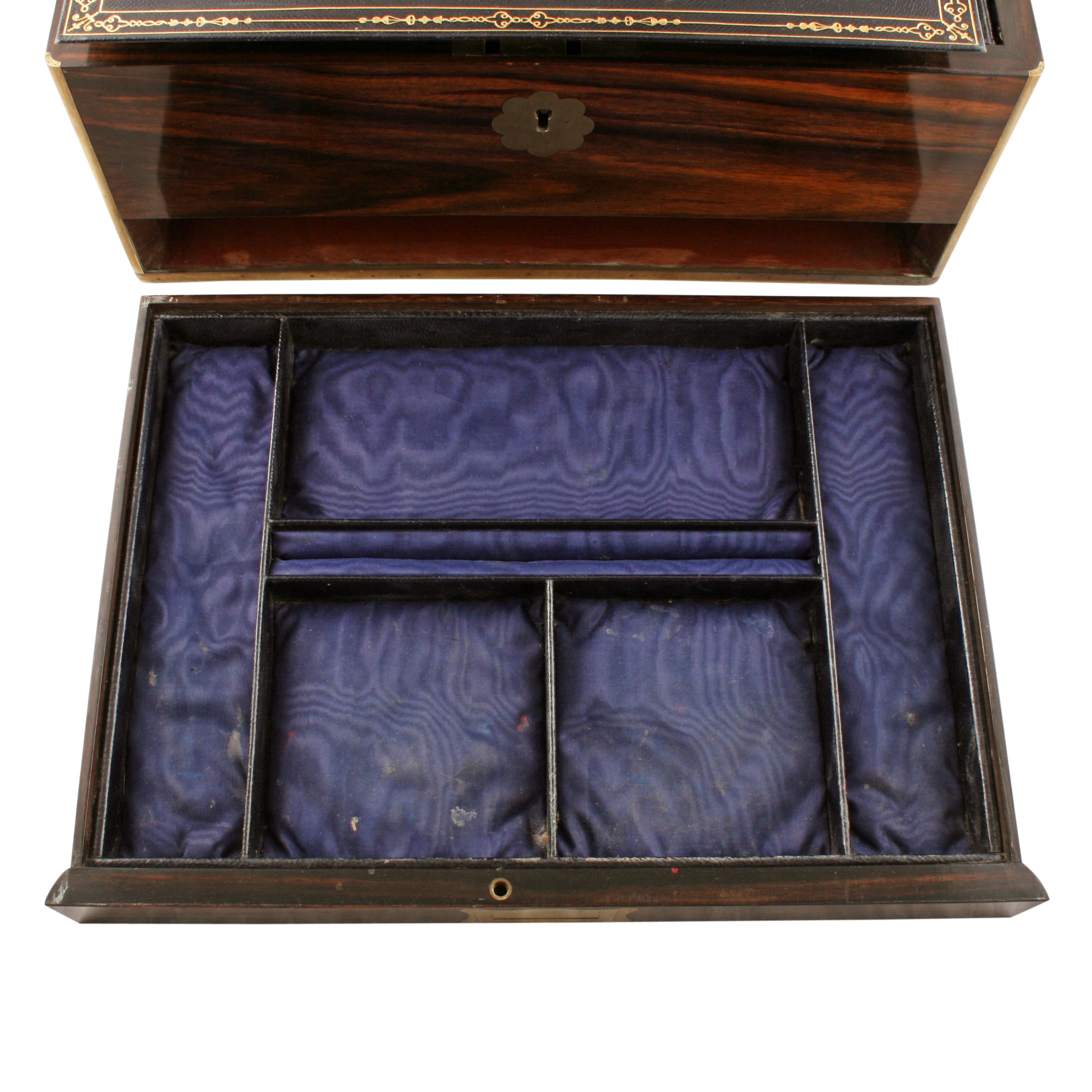 Sterling Silver Coromandel Wood Jewel or Dressing Box