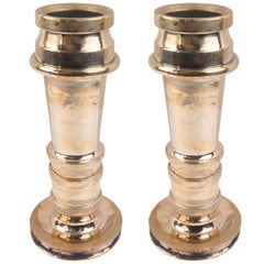 Brass Vases or Candlestands Originally Fire-Hose Nozzles