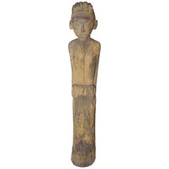 Antique Fine Large Iban Dayak Female Tribal Guardian Figure Borneo