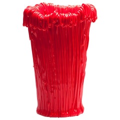 Established & Sons Frillo Vase with HandCrafted Red Piping by Alessandro Ciffo
