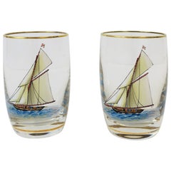Vintage Midcentury Nautical Apperitif or Shot Glasses