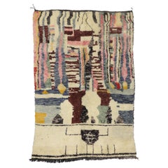Contemporary Abstract Berber Moroccan Rug with Modern Bauhaus Style
