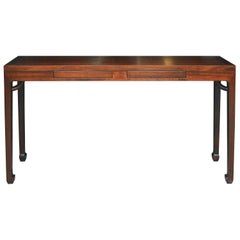 Walnut Two-Drawer Console Table