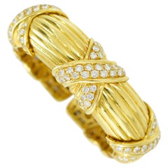 Chaumet Gold and diamond cuff bracelet