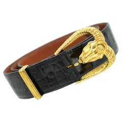 David Webb "Ram" Belt Buckle in 18k yellow gold.
