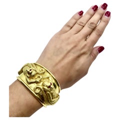 David Webb Polsino Scimmia Repoussé Oro 18k Rubino