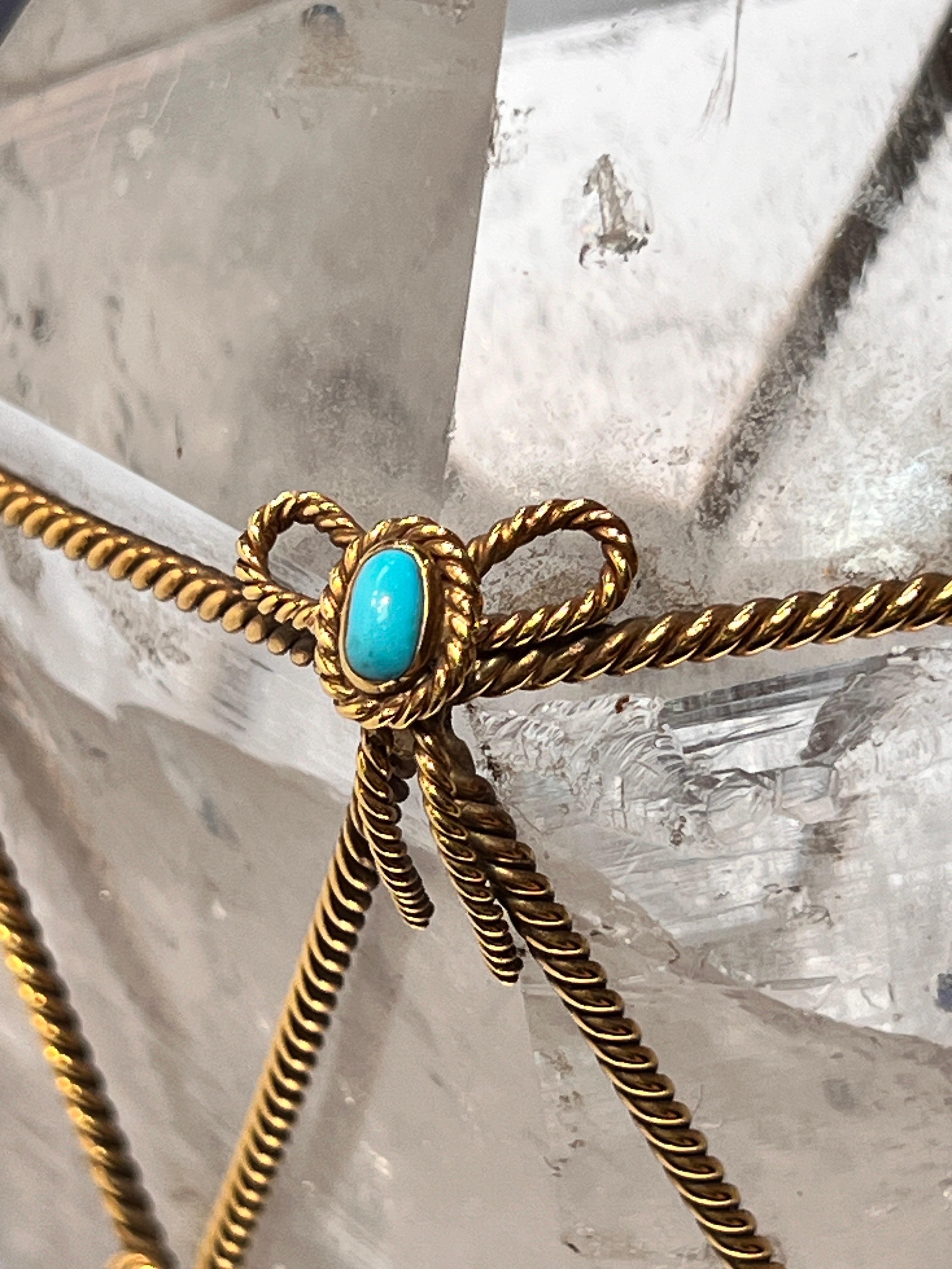 Objet de bureau en cristal de roche et turquoise David Webb en vente 5