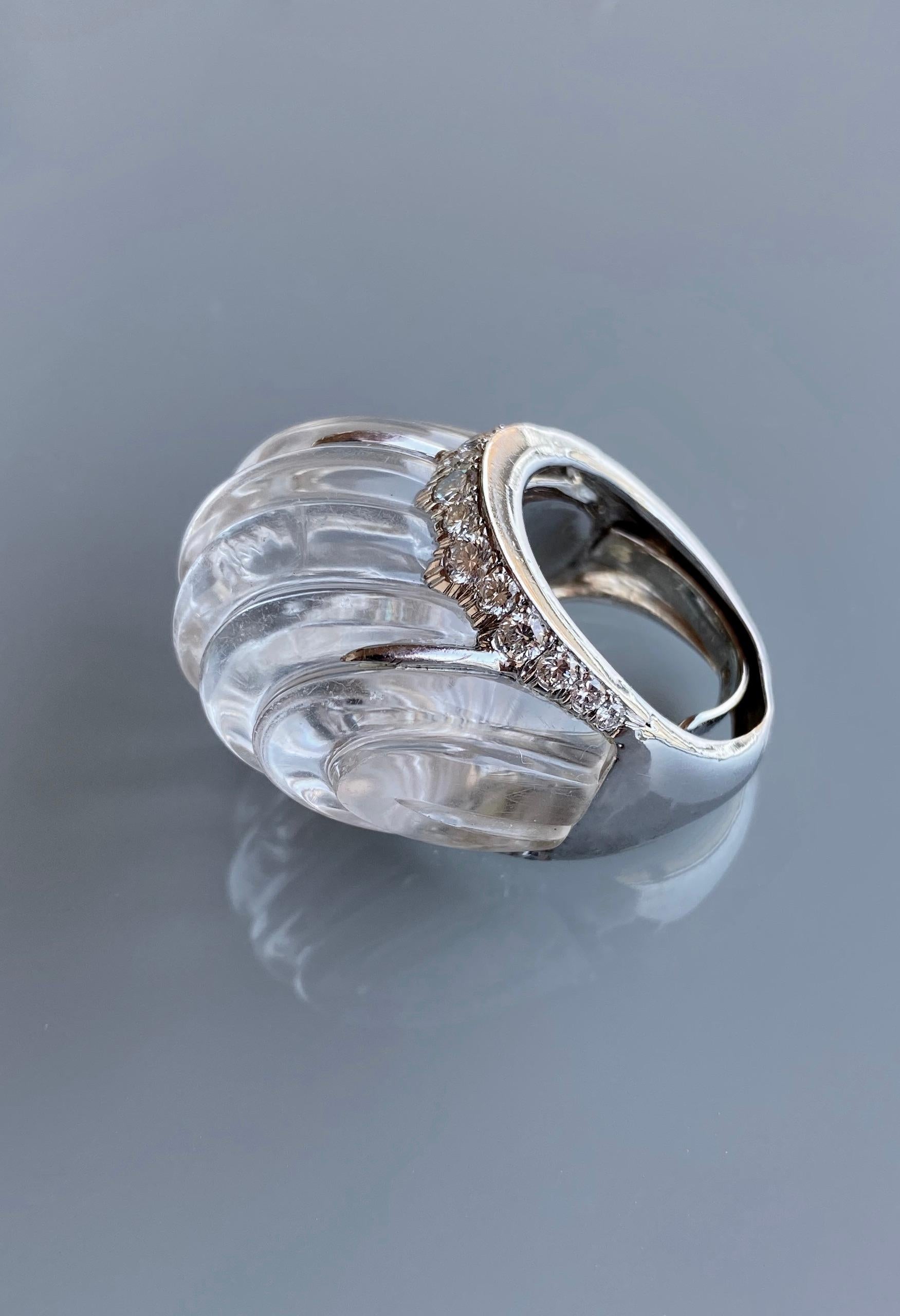 David Webb Bergkristall-Diamantring im Zustand „Hervorragend“ in Bal Harbour, FL