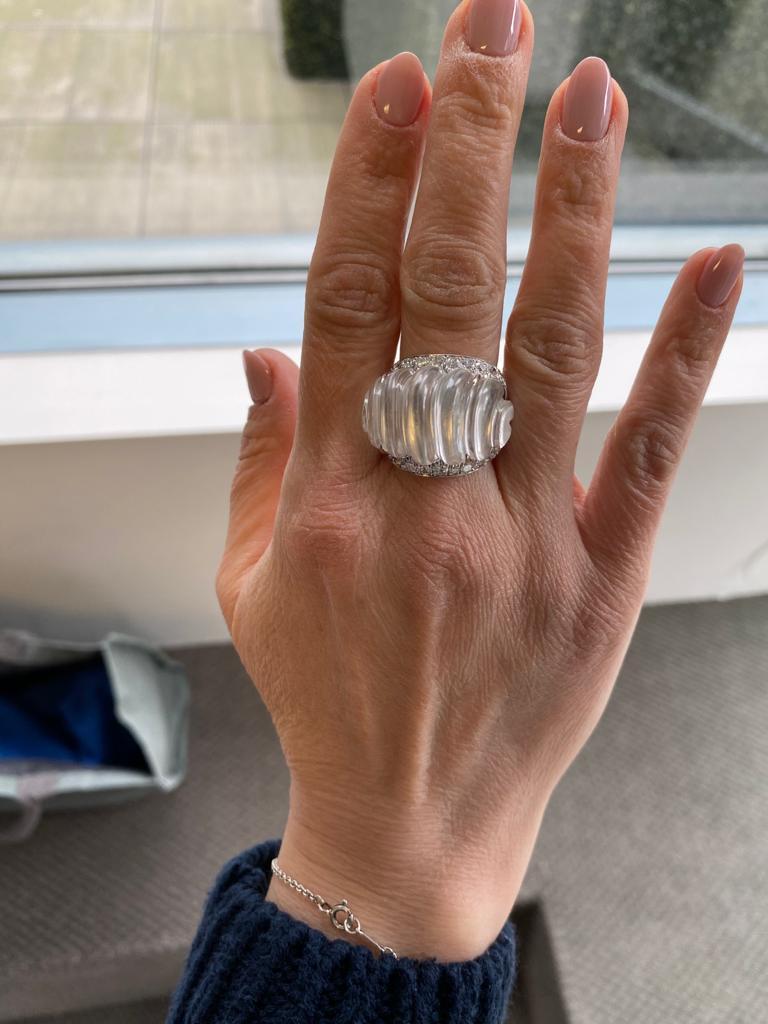 David Webb Bergkristall-Diamantring 3