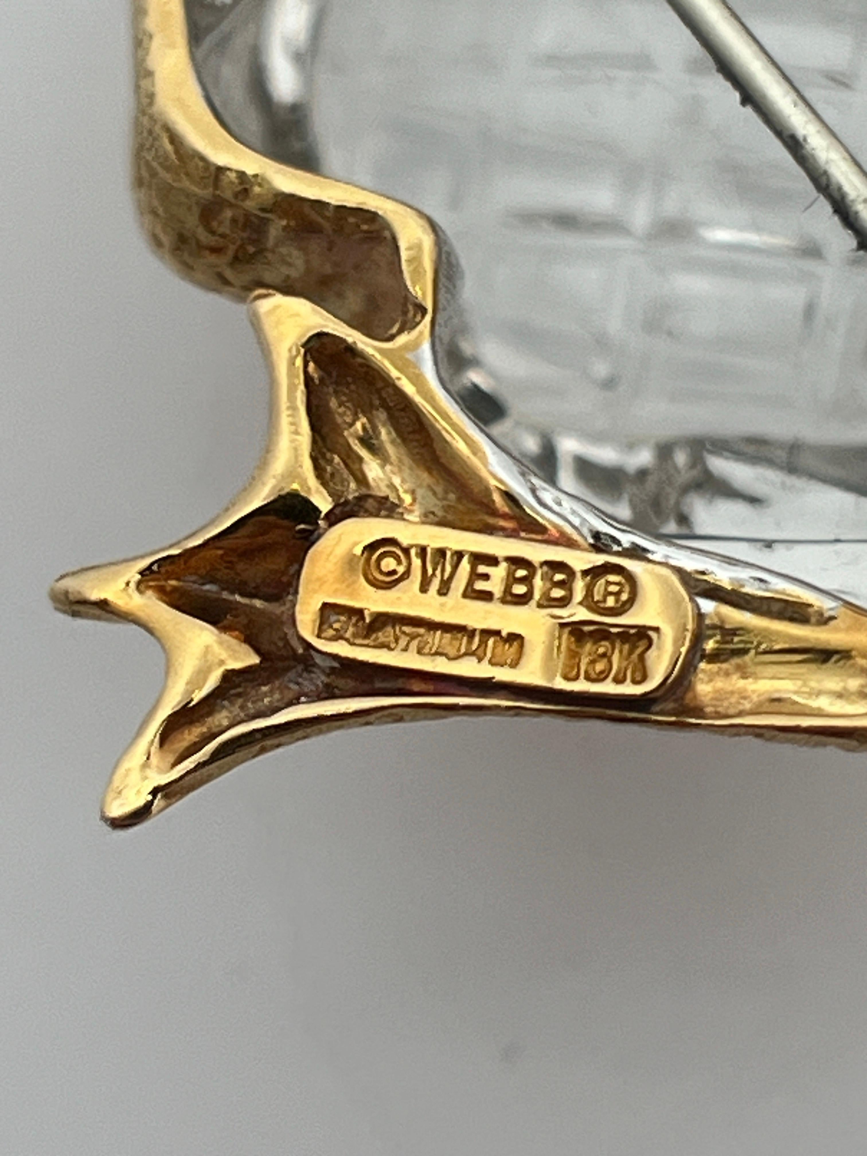 David Webb Rock Crystal Frog Pendant Brooch In Excellent Condition In New York, NY