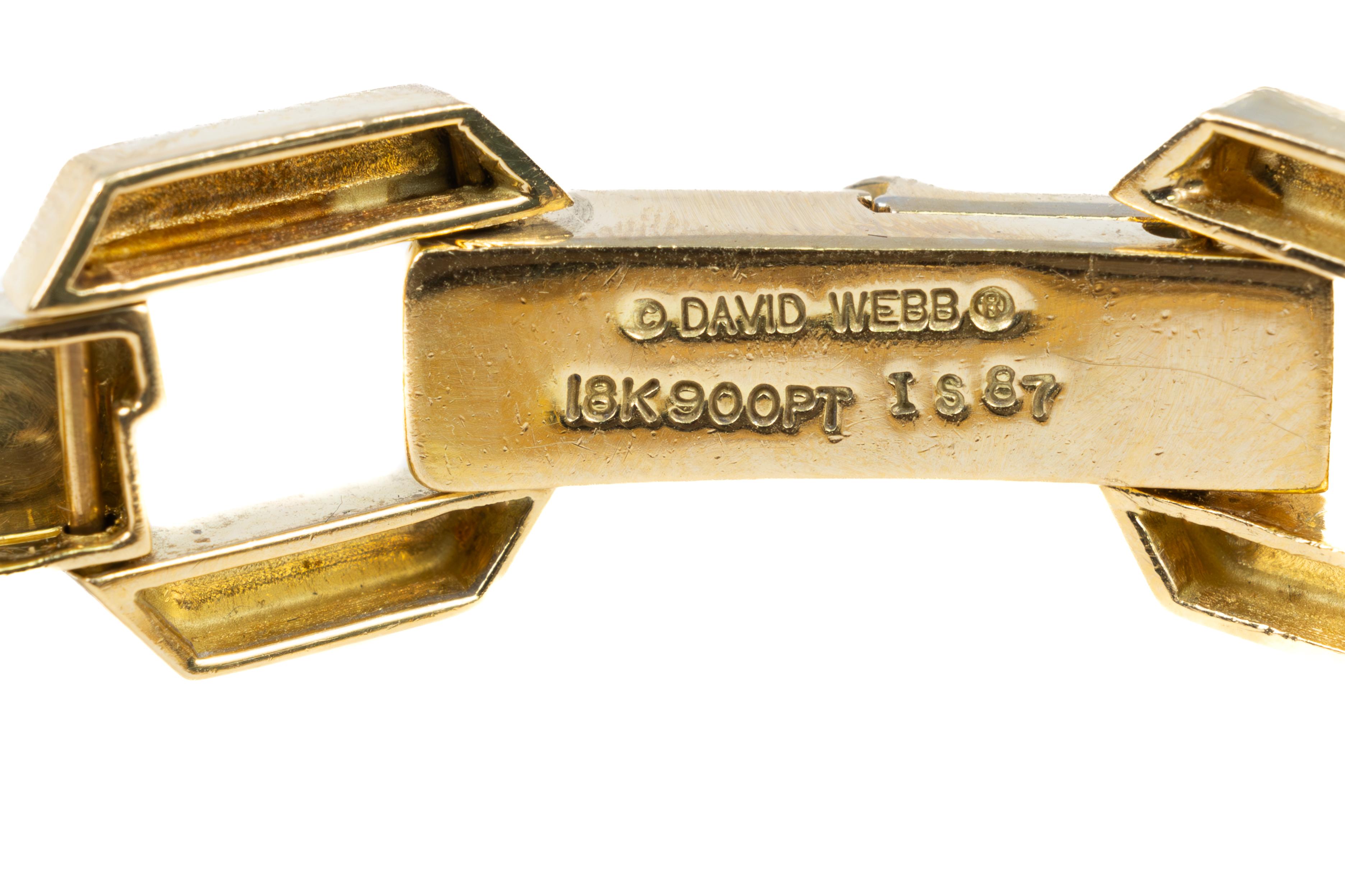 Taille brillant David Webb - Collier à maillons en rubellite, diamant et émail en vente