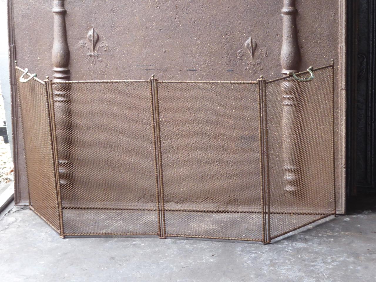 Forged 19th Century French Napoleon III Fireplace Screen or Fire Screen