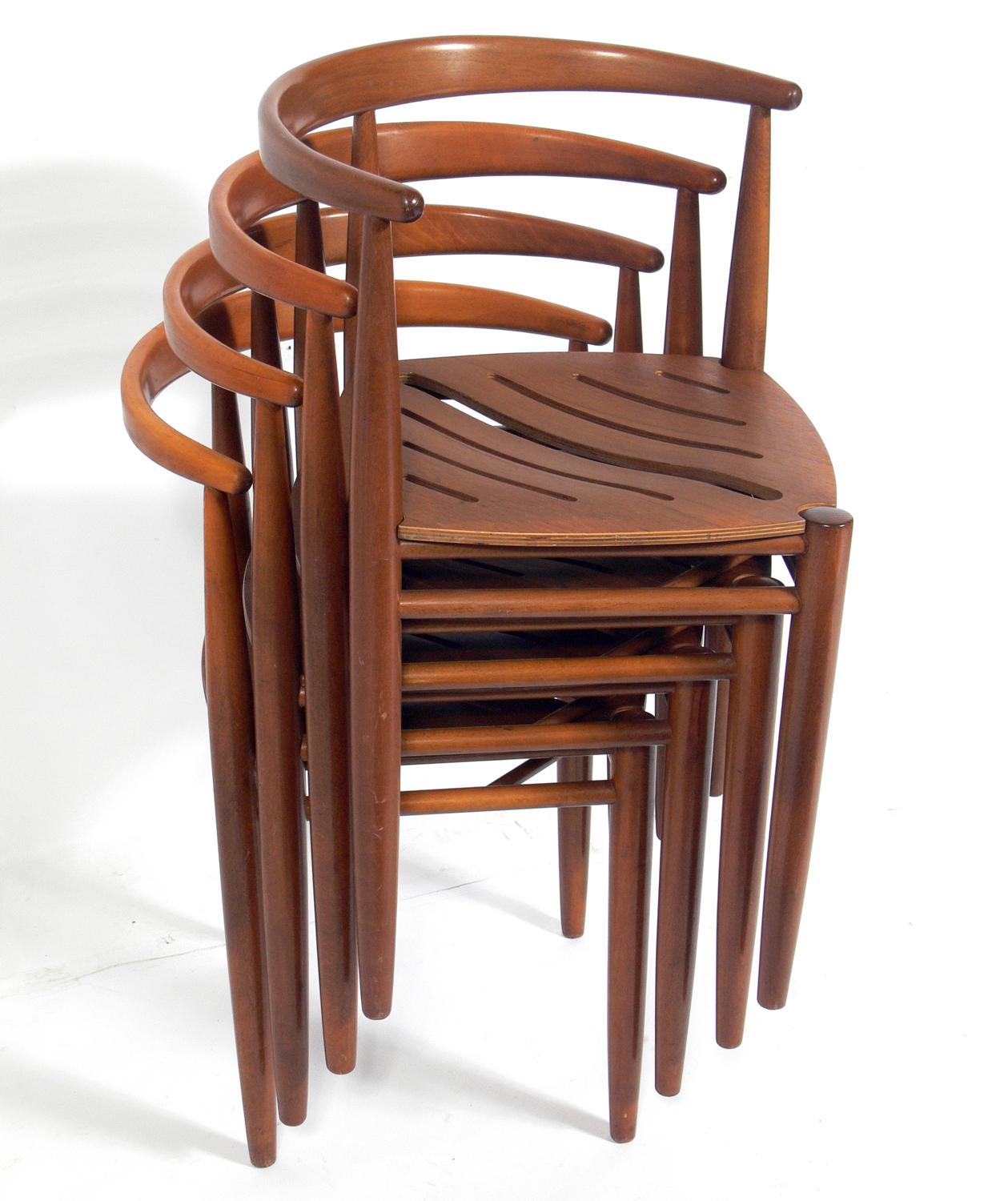 Mid-20th Century Set of Ten Danish Modern Dining Chairs