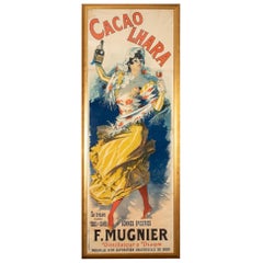 Jules Cheret Colored Lithograph, "Cacao Lhara", circa 1889