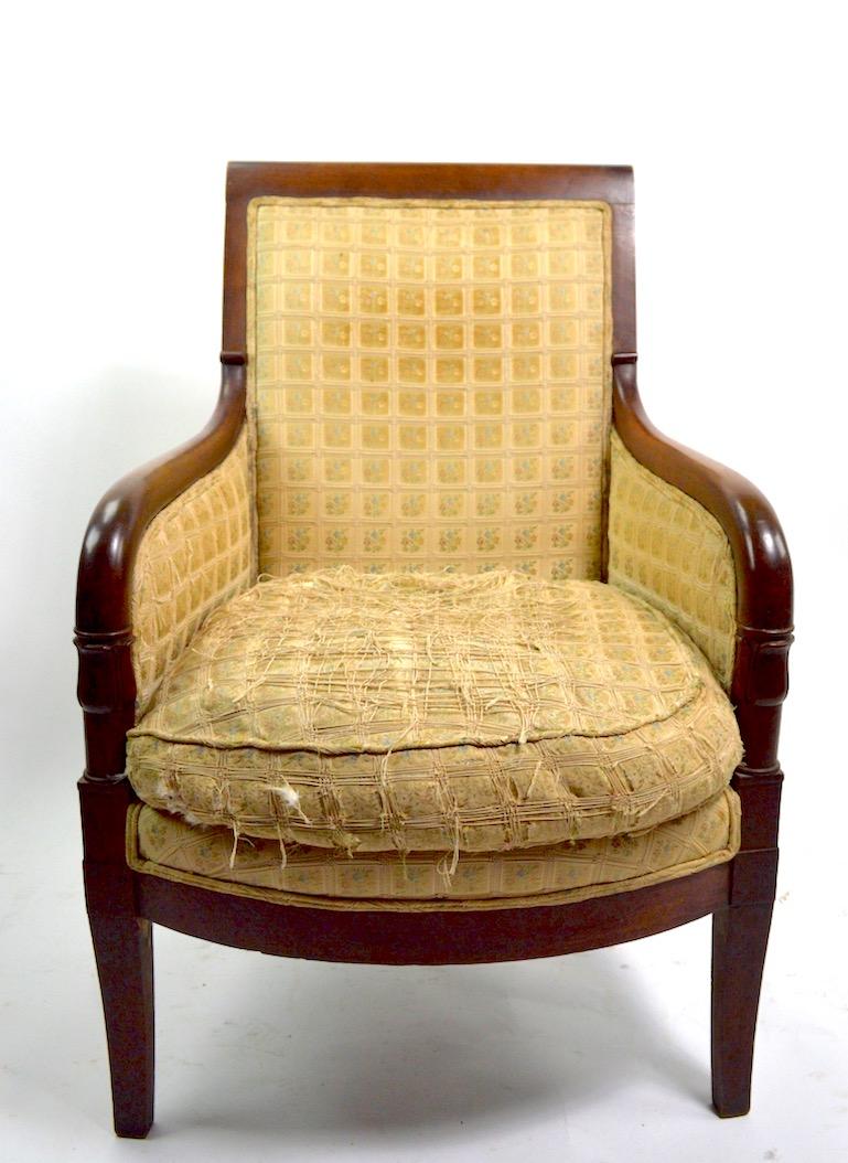 19th Century Empire Tub Chair For Sale 5