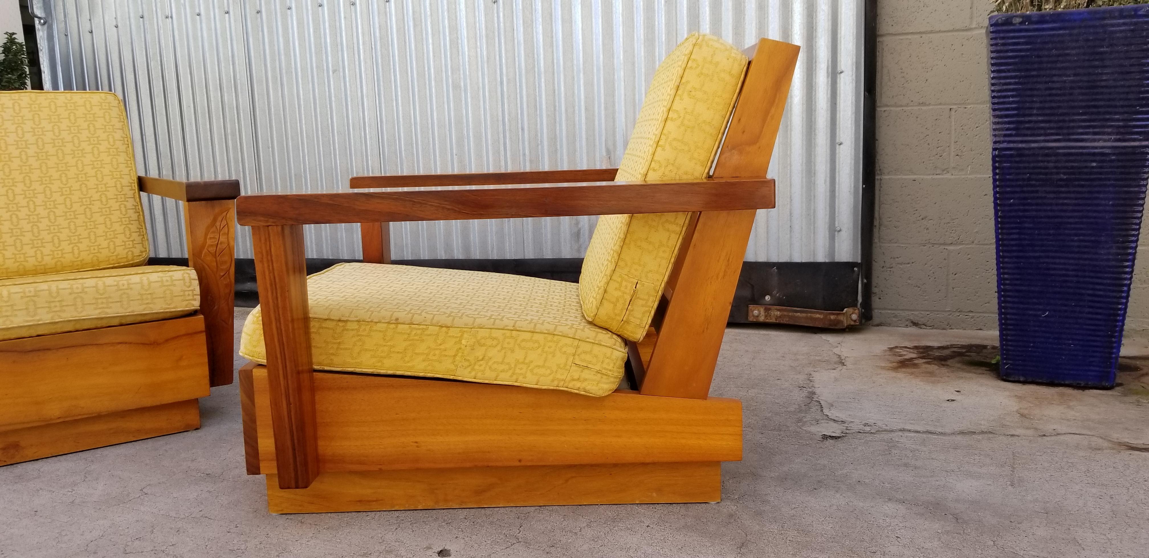 Lounge Chairs Hand Carved in Solid Koa 5