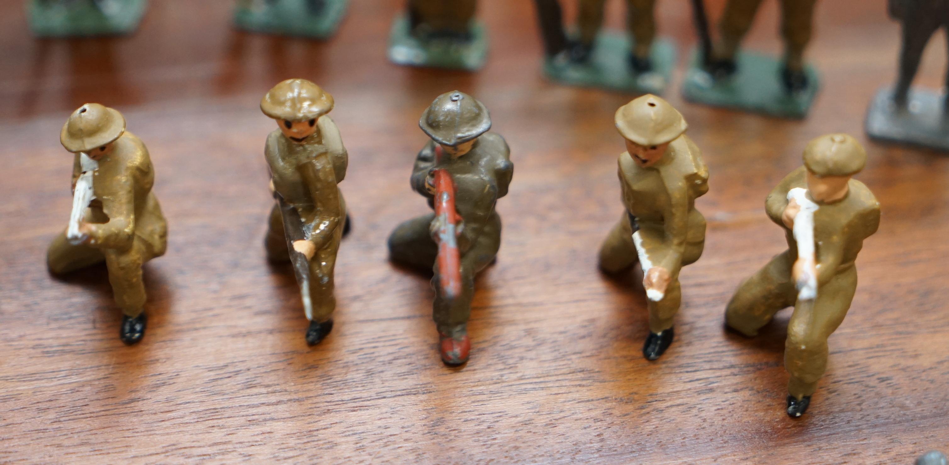 Rare Set of World War I Antique Toys Military Soldiers 87 Mixed Pieces Rare Find 5
