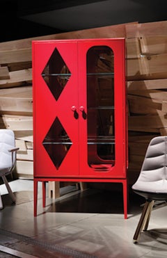 Established & Sons Tudor Two-Door Cabinet in Red by Jaime Hayon