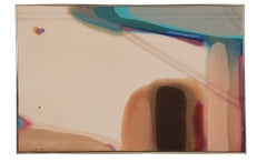 Pittura acrilica astratta su tela di Jane Potash, vibrante e moderna, risalente alla metà del secolo scorso.