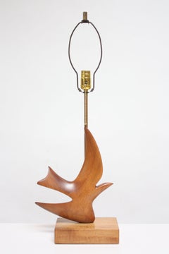 Lampe "Dove" en érable et acajou de Clark Voorhees pour Hansen