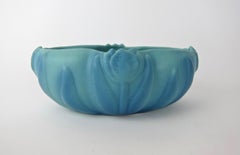 Signed Van Briggle Tulip Planter in Blue on Blue American Art Pottery