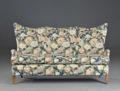 Danish Midcentury Highback or Wingback Sofa, circa 1950s