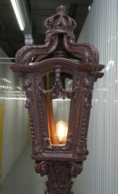Pair of Huge Tall Victorian Style Street Lamps Fully Working Art Pieces