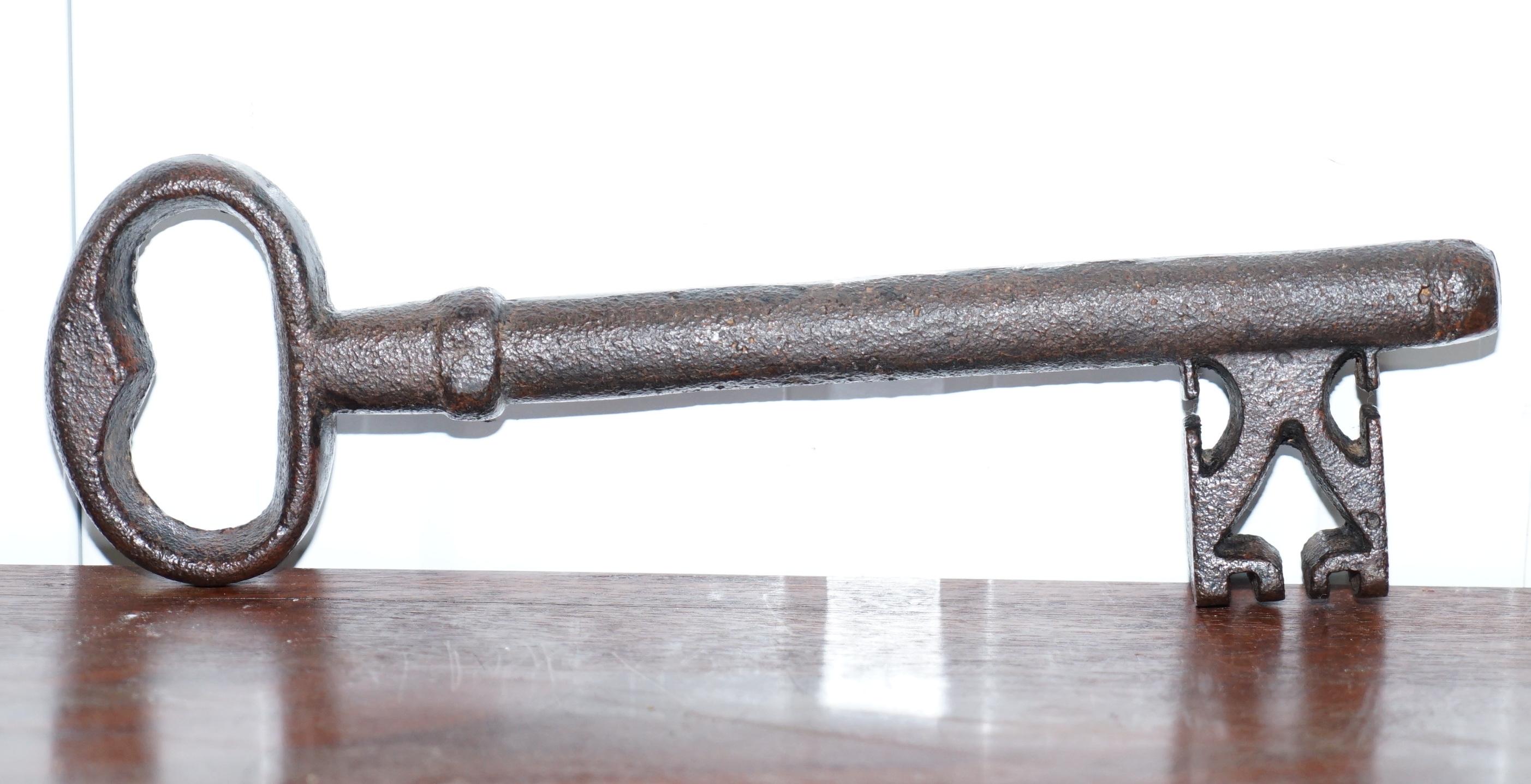 We are delighted to offer for sale this lovely hand forged 17th-century Gothic castle key.

This key is absolutely massive, I’ve honestly never seen anything like, sold as a Gothic castle door key, it must have been to lower the drawer bridge so