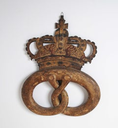 Rococo 18th Century Danish Baker's Sign, Origin: Denmark, Circa 1760 - 1780