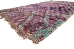 Vintage Purple Beni M'Guild Moroccan Rug with Tribal Style, Berber Moroccan Rug