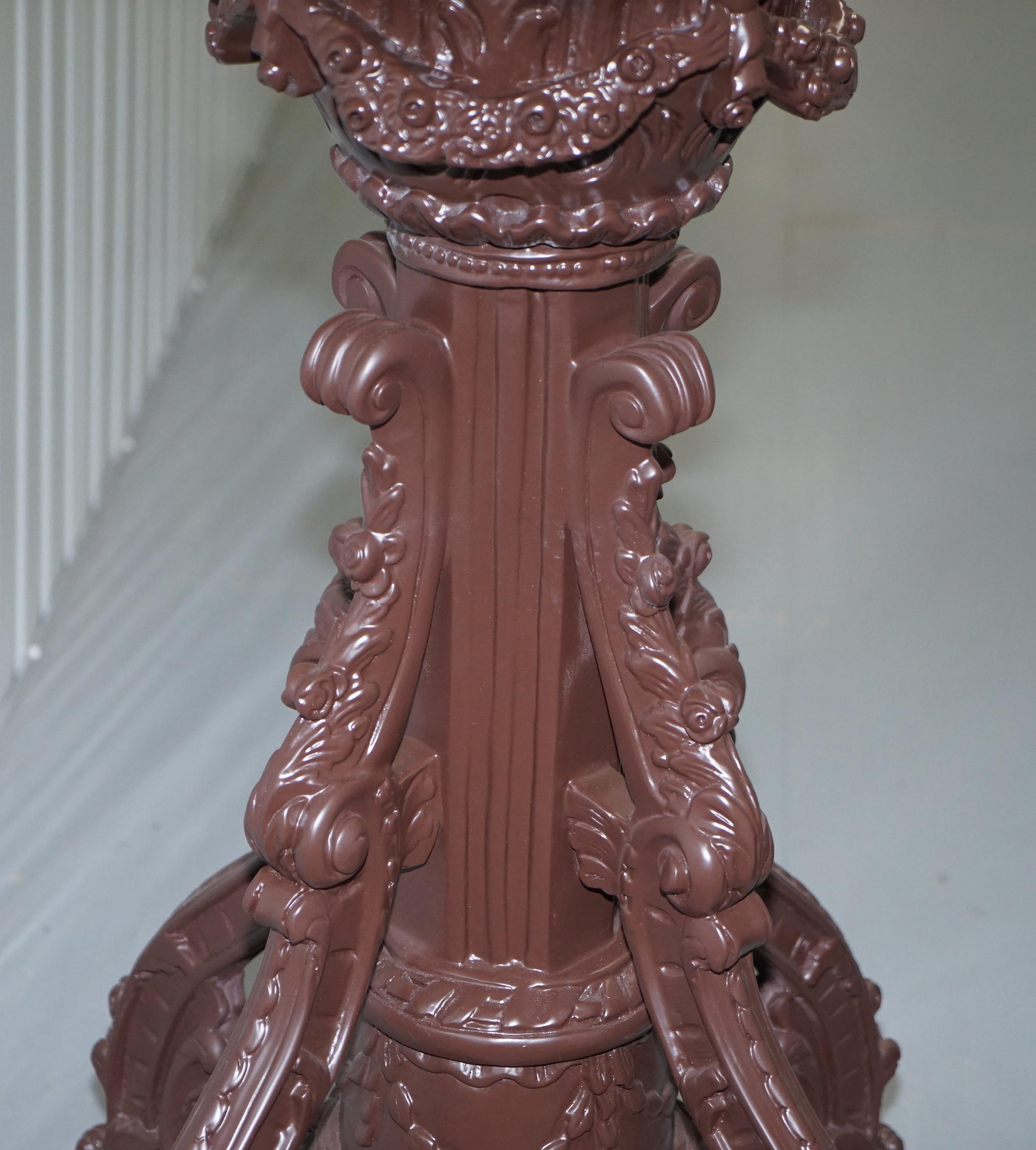 Pair of Huge Tall Victorian Style Street Lamps Fully Working Art Pieces 10