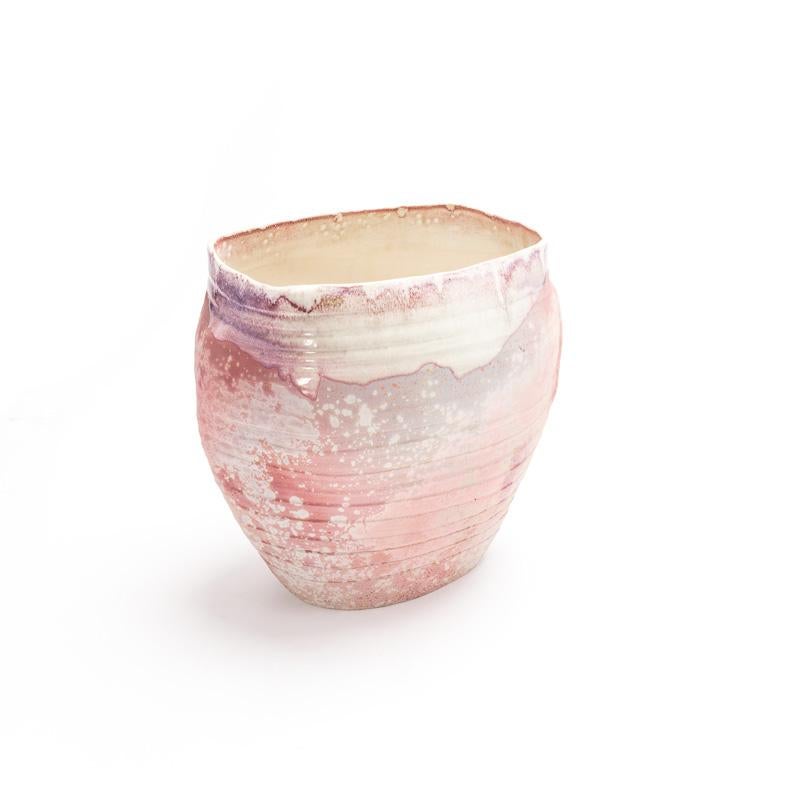 Glazed Contemporary Japanese Signed Studio Vase