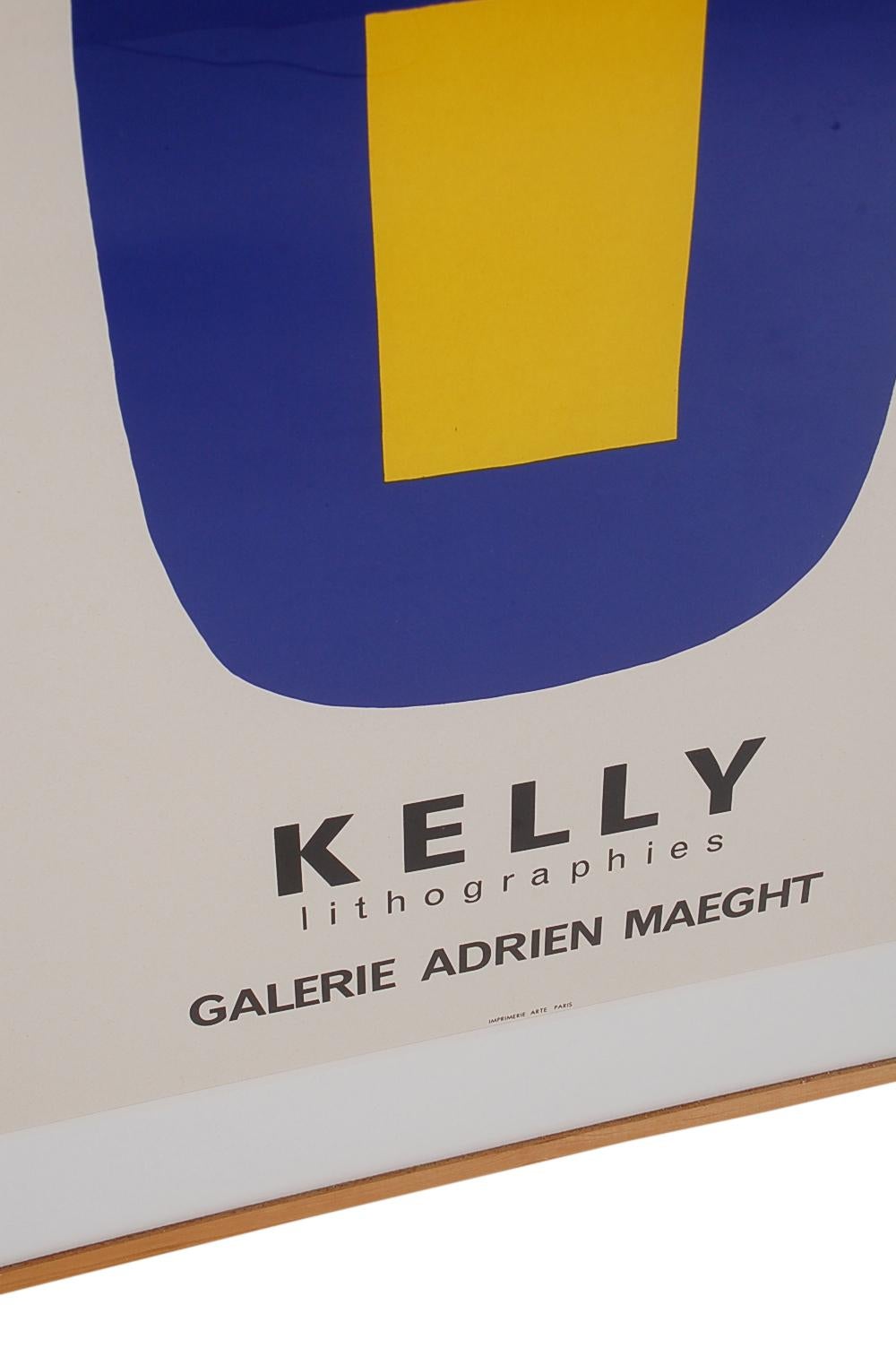 Mid-Century Modern Modern Graphic Art by Ellsworth Kelly Lithographie for Galerie Adrien Maeght