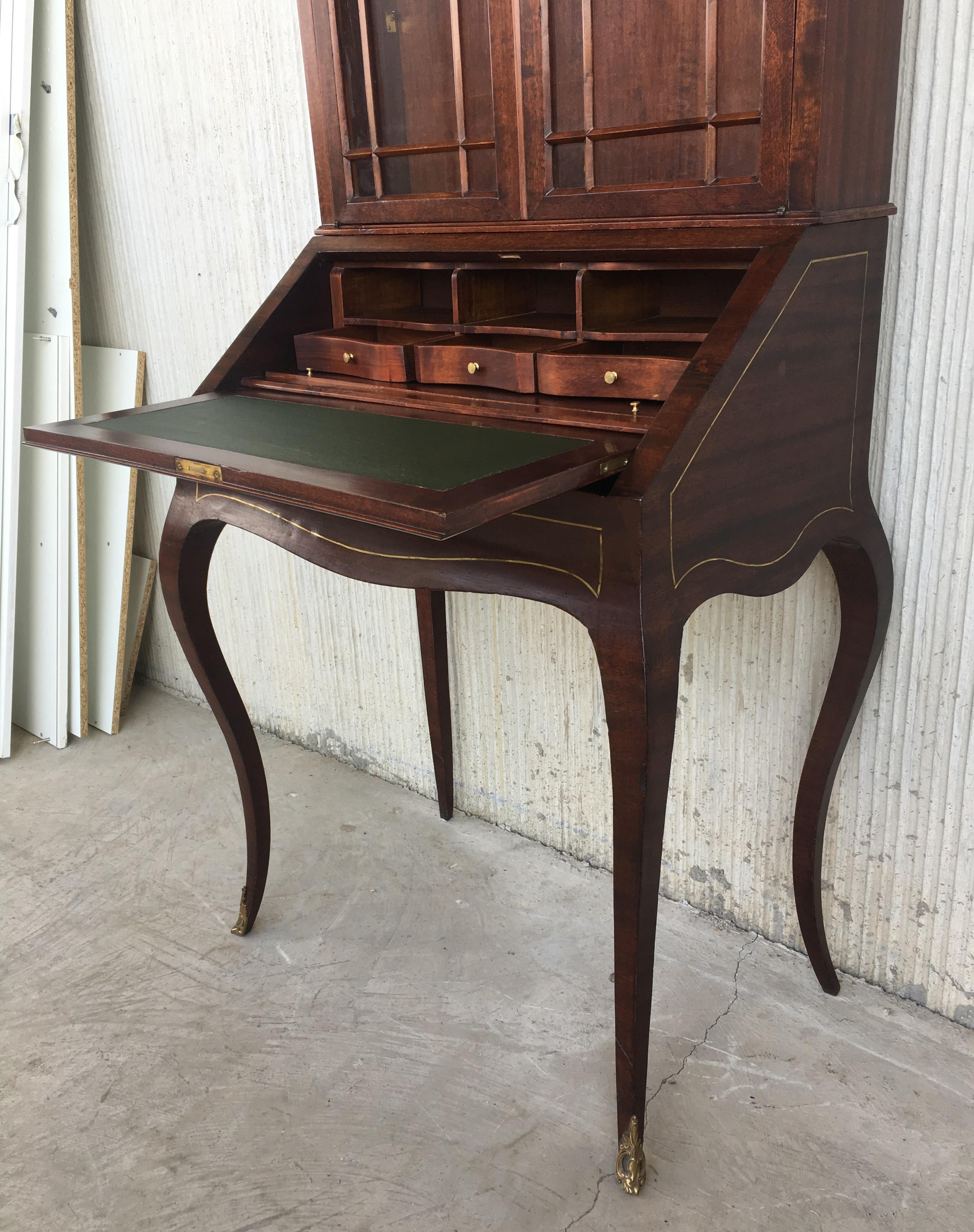 19th Century Louis XVI Style French Inlaid Secretary Desk In Good Condition In Miami, FL