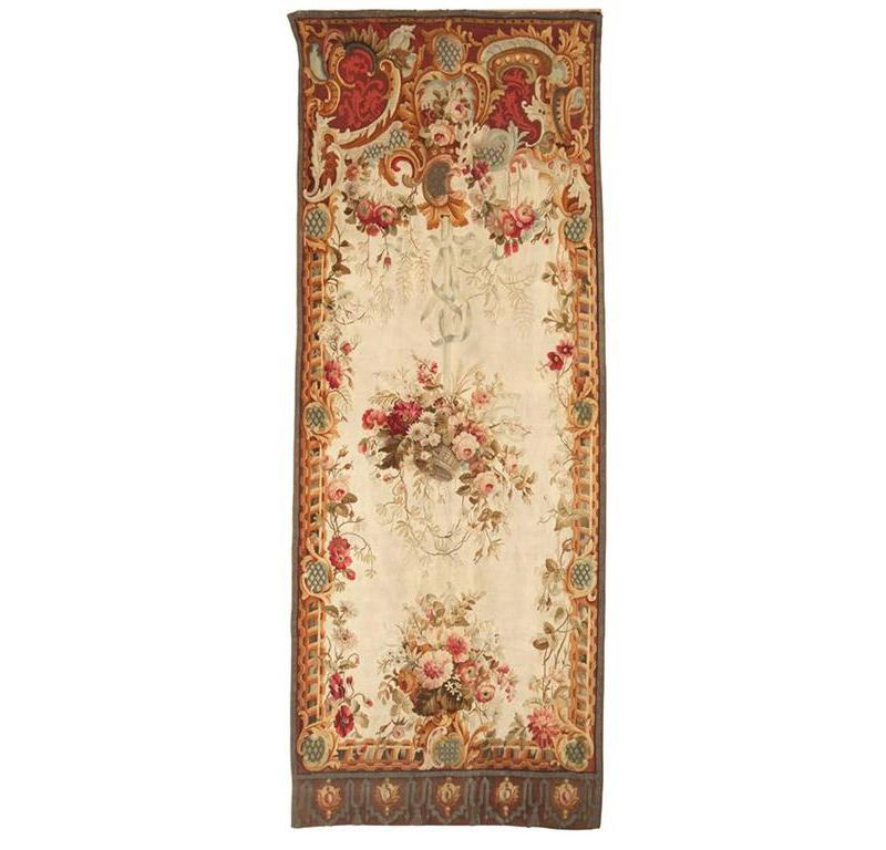 Hand-Woven Pair of 19th Century French Aubusson Tapestries