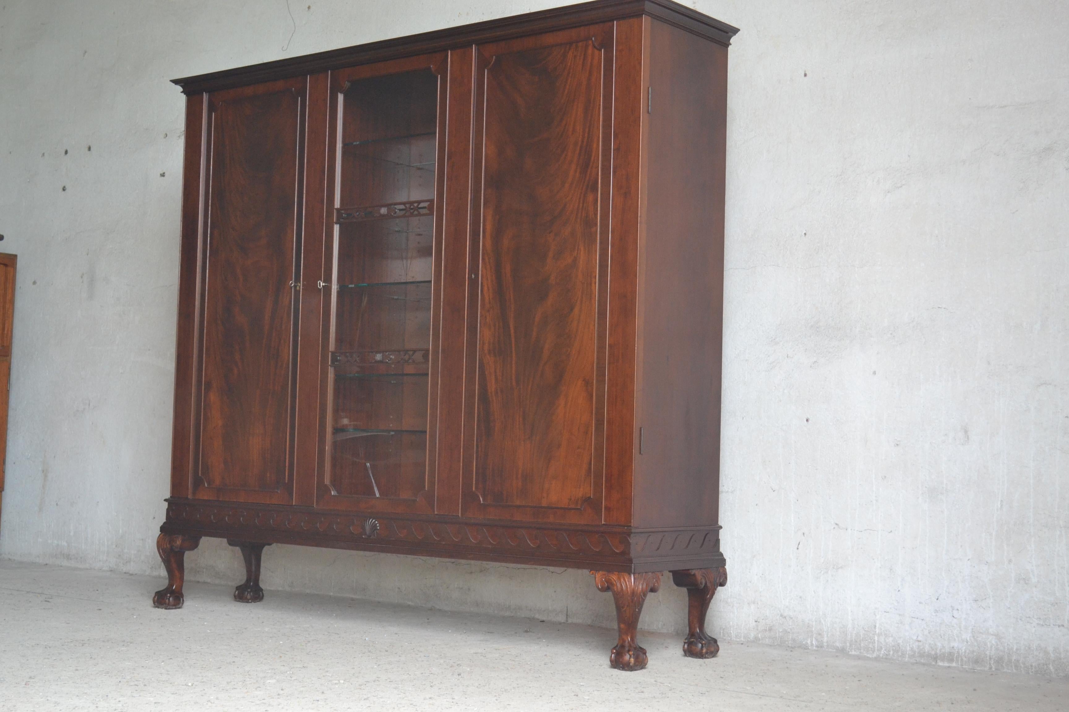 Chippendale Danish Bookcase from Lysberg, Hansen, & Therp, 1960s For Sale