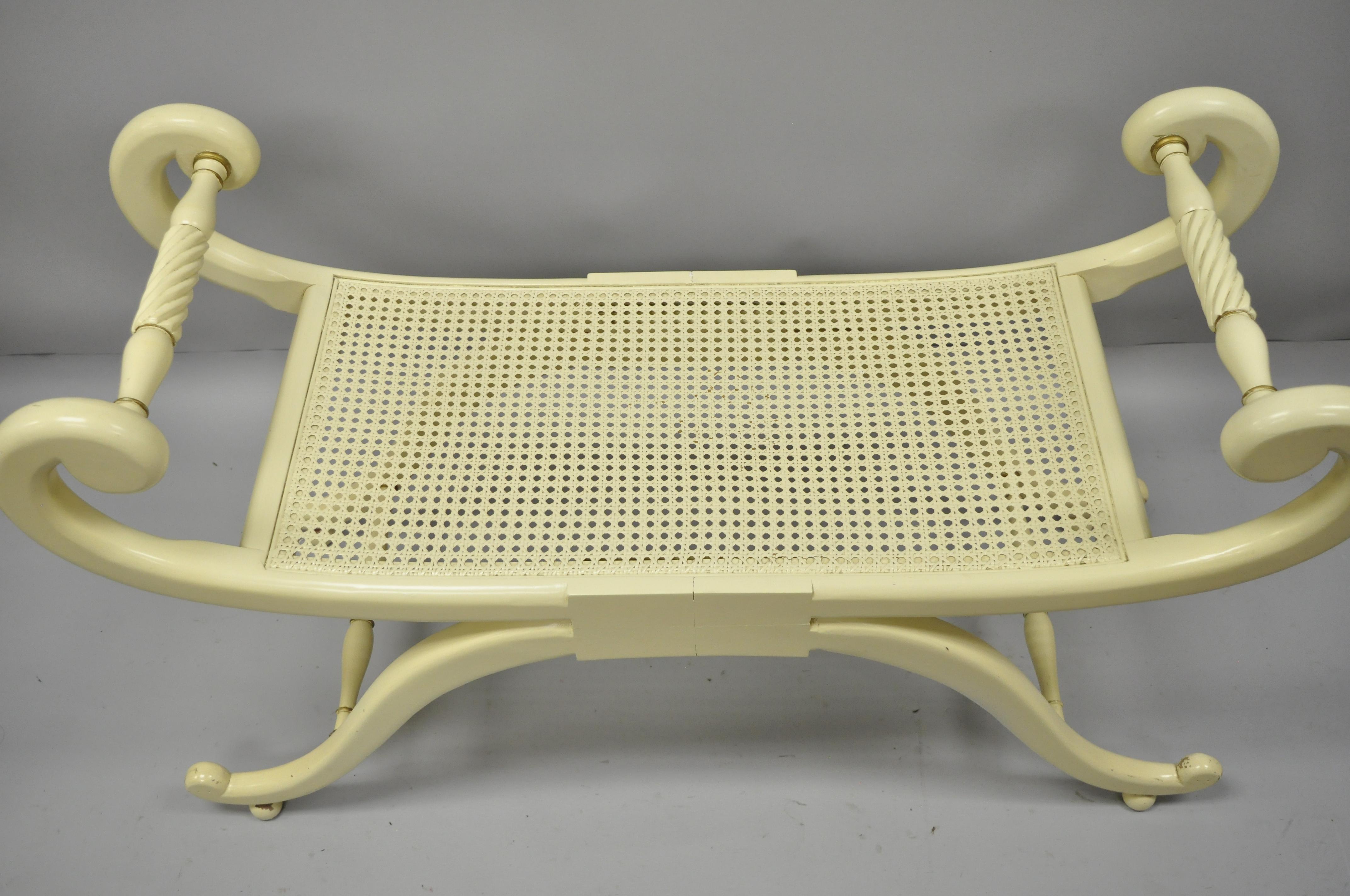 cane seat bench