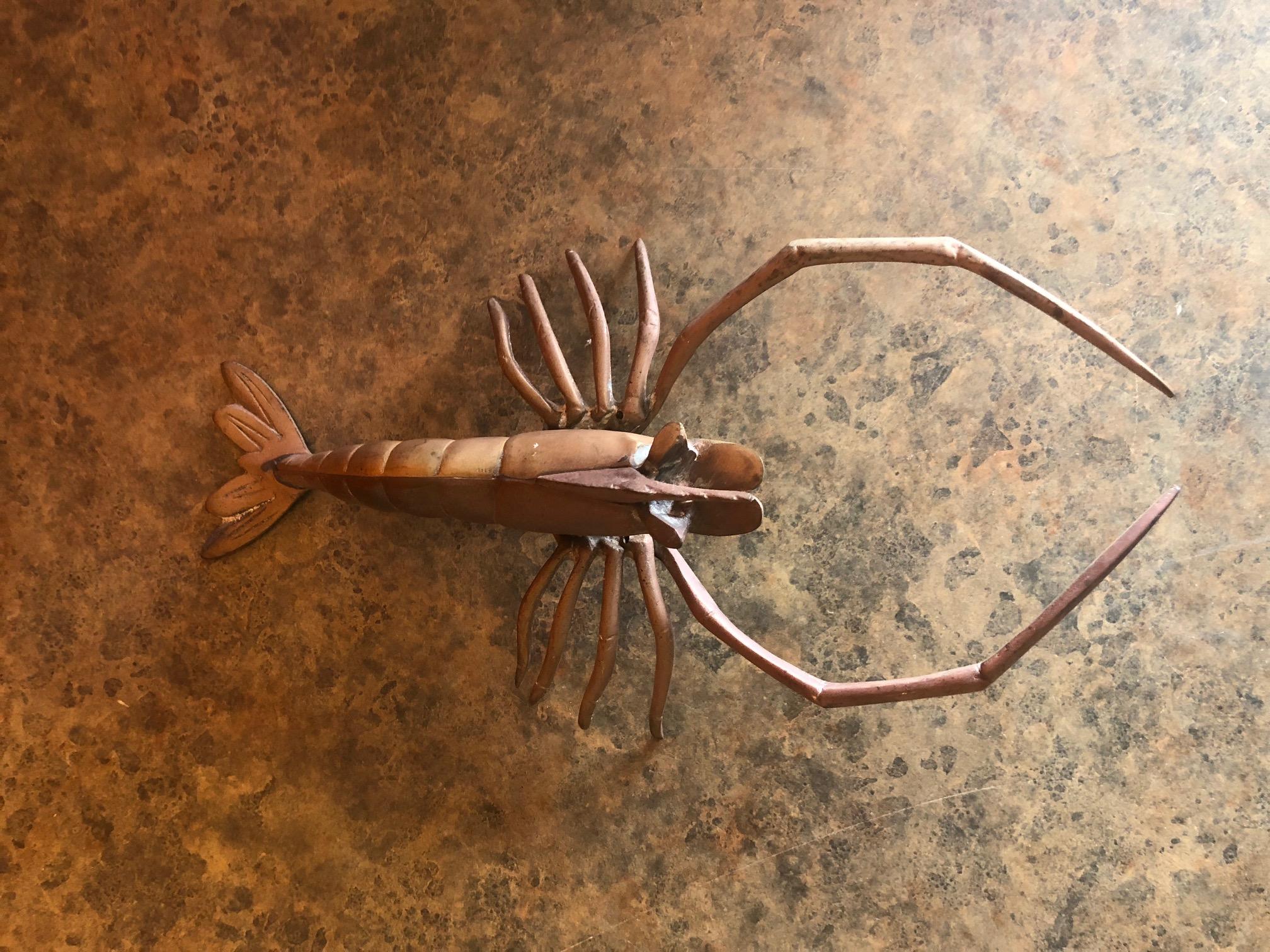 vintage brass lobster