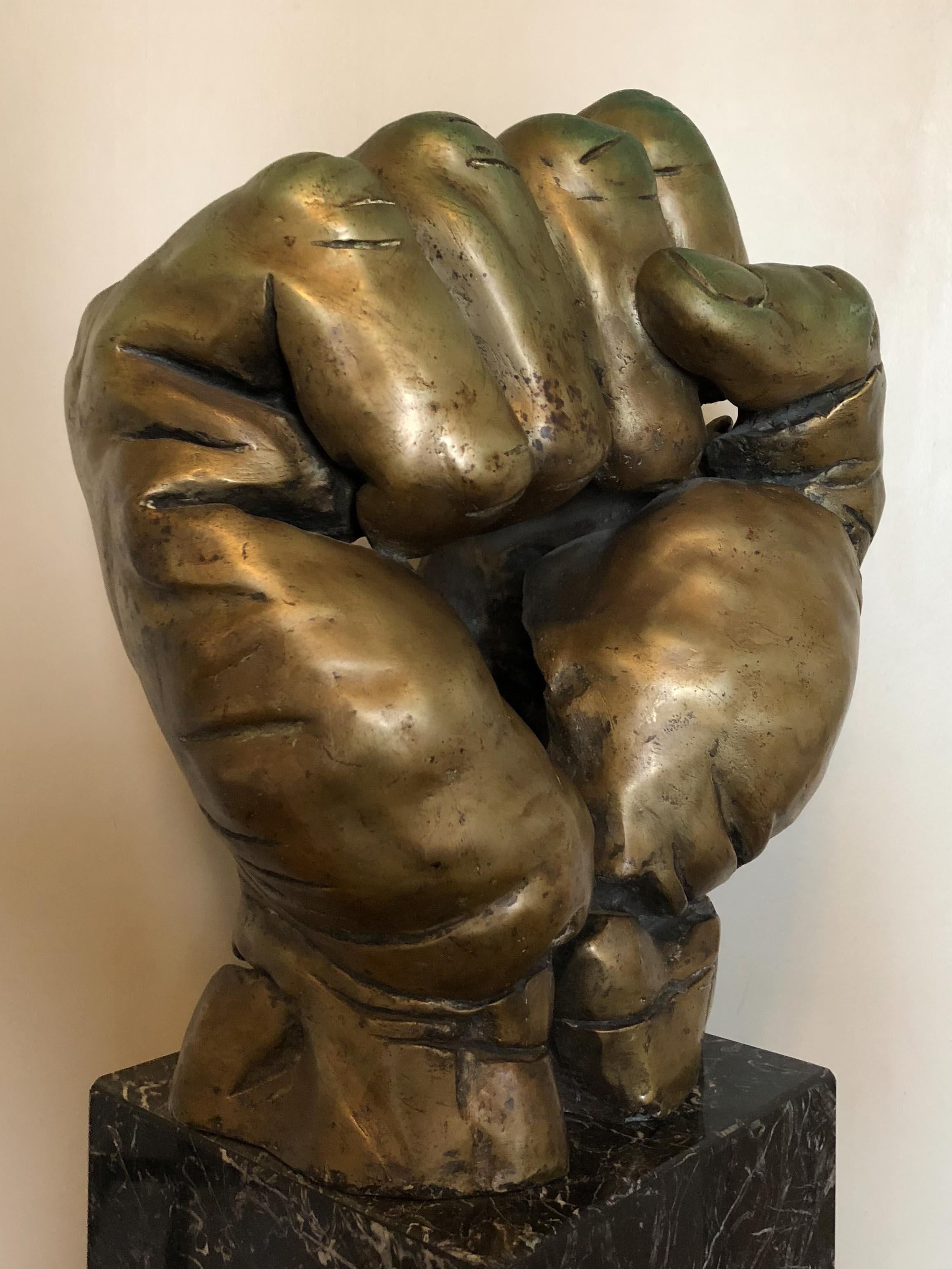 Swiss Fist Bronze by Hans Jörg Limbach For Sale