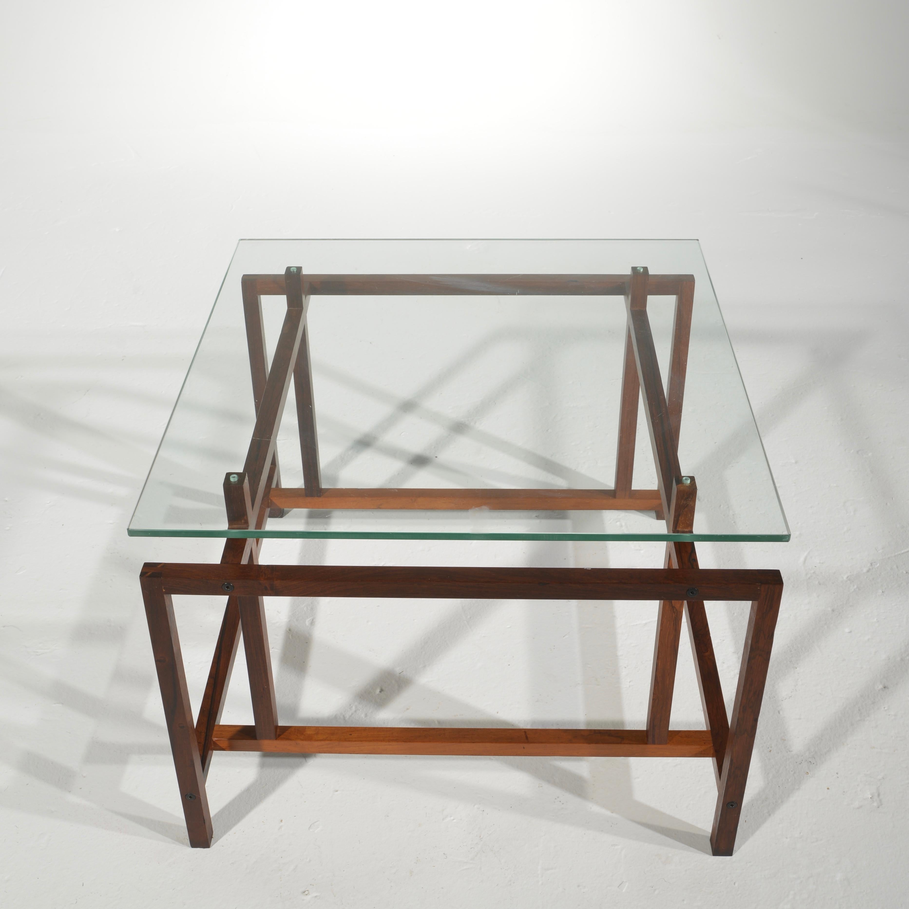 Danish Rosewood Side Table by Henning Norgaard for Komfort In Excellent Condition In Los Angeles, CA