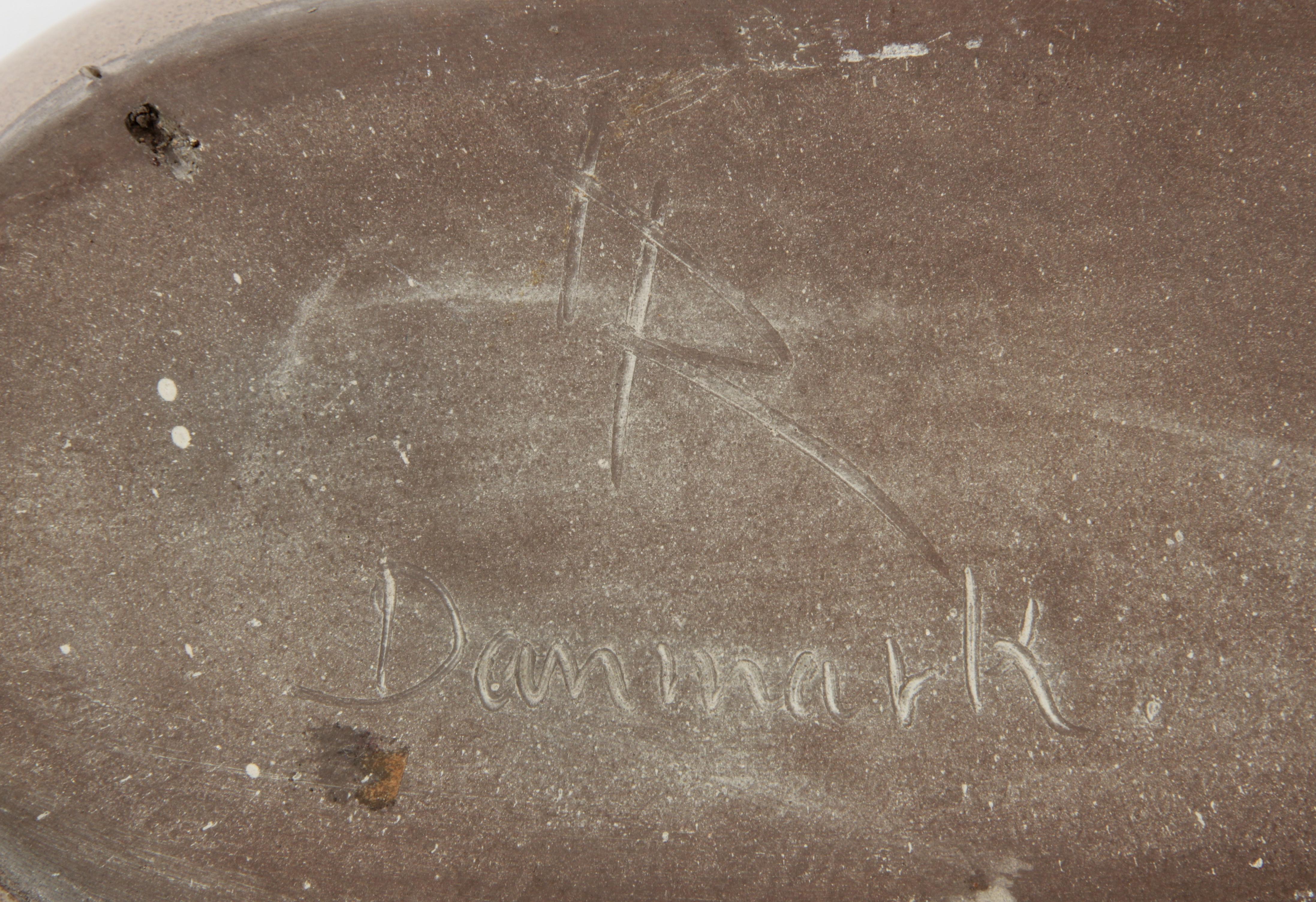 European Mid-Century Modern Scandinavian Ceramic Platter For Sale