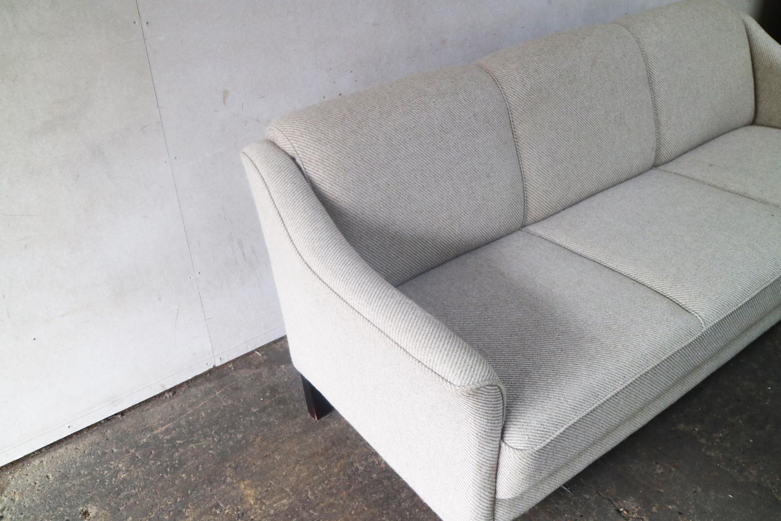 Stained 1970s Danish Midcentury Sofa with Original Wool Upholstery For Sale
