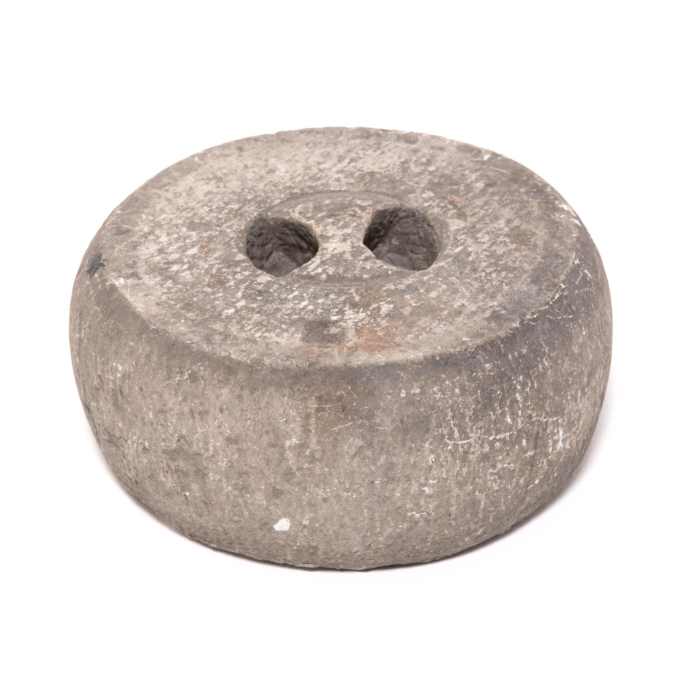 Chinese Round Martial Arts Weight, c. 1850 For Sale
