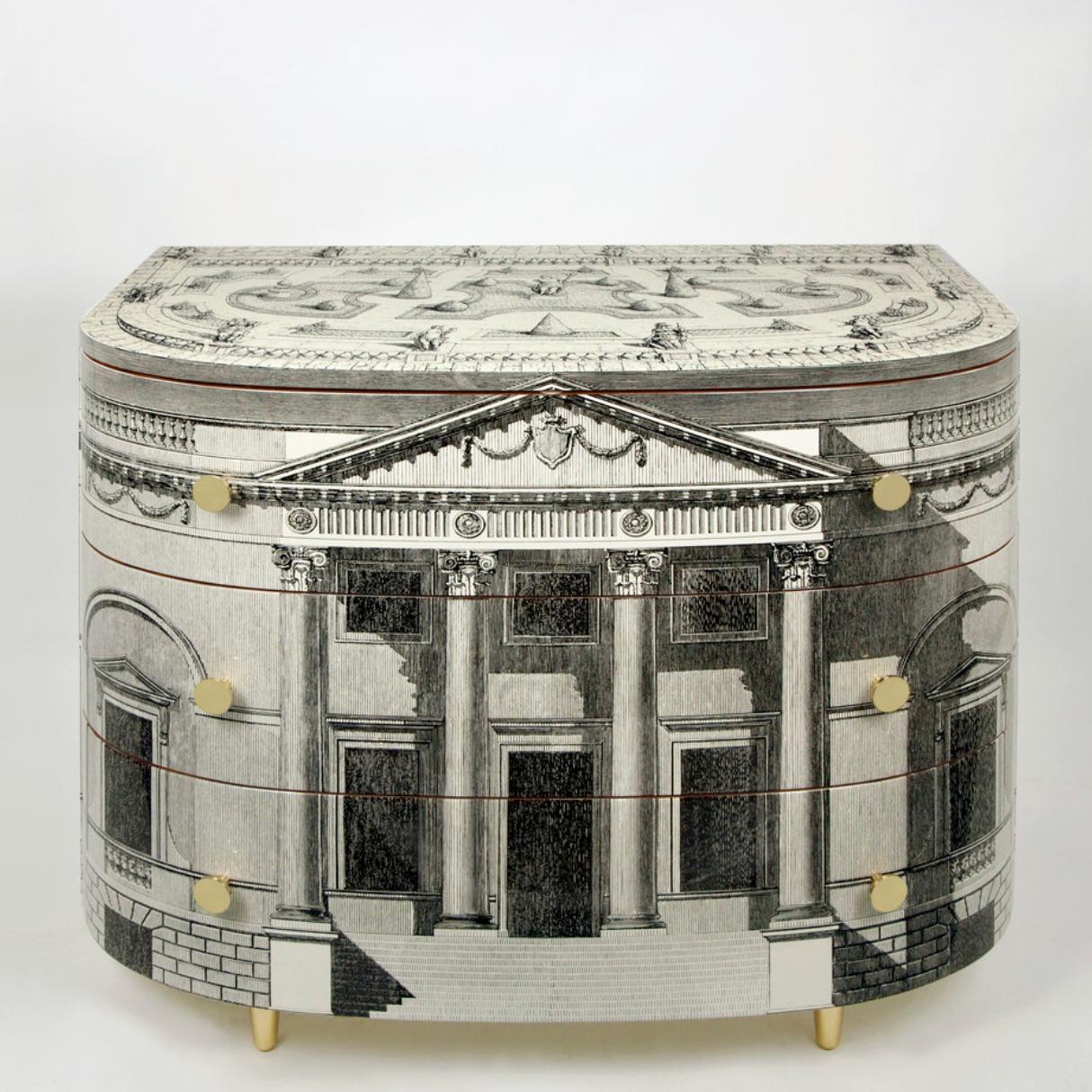 Italian 'Palladiana' Architectural Chest of Drawers by Fornasetti