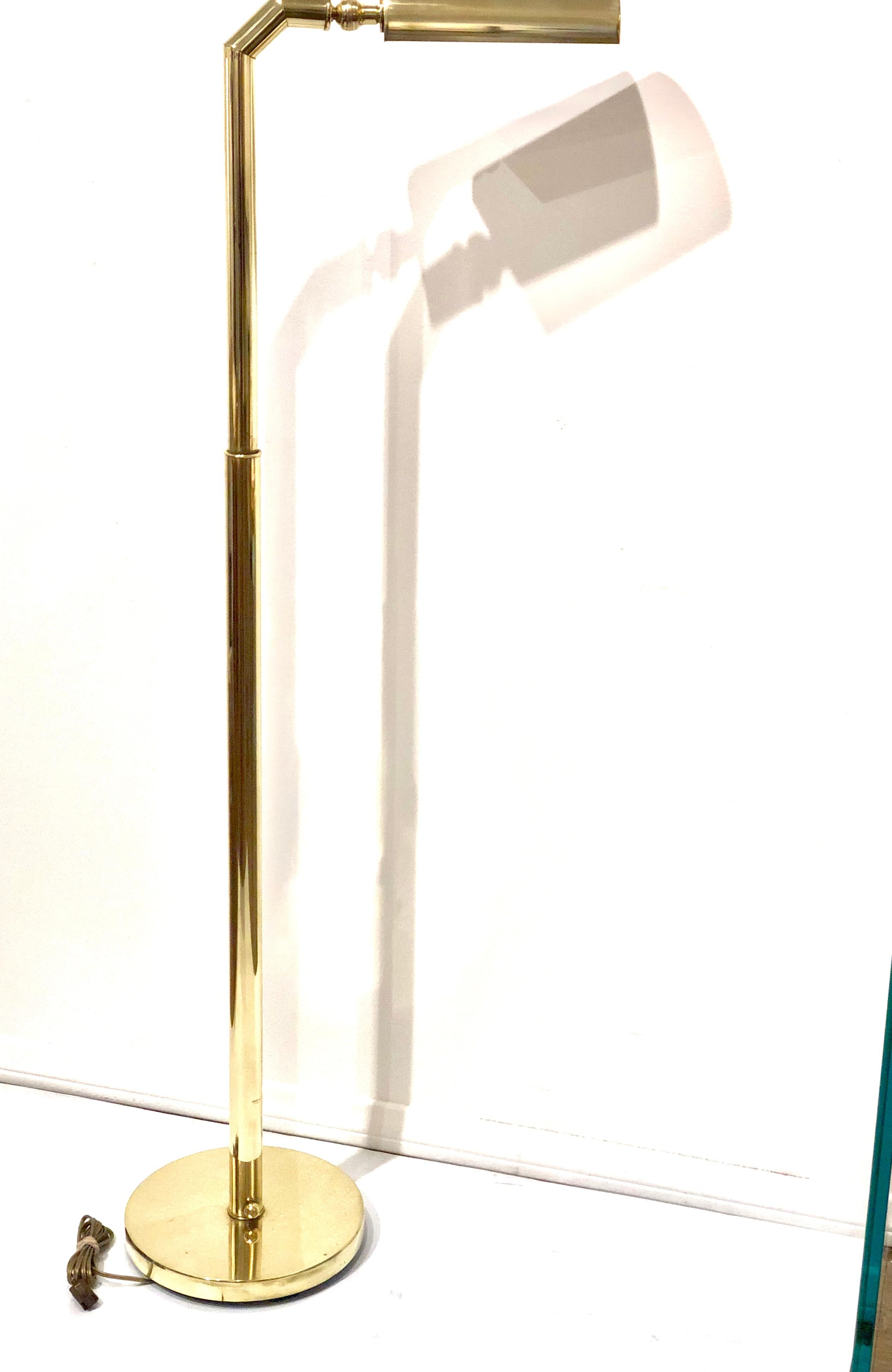 Mid-Century Modern Polished Brass Multi-Directional Rare Floor Lamp