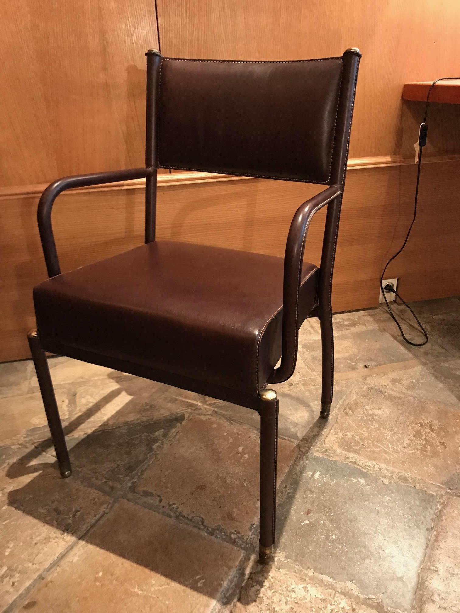 Jacques Adnet Desk Armchair In Excellent Condition In Paris, FR